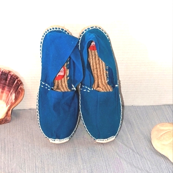 🇪🇸Handmade in Spain     Diego Blue Espadrille Flats - Picture 3 of 6